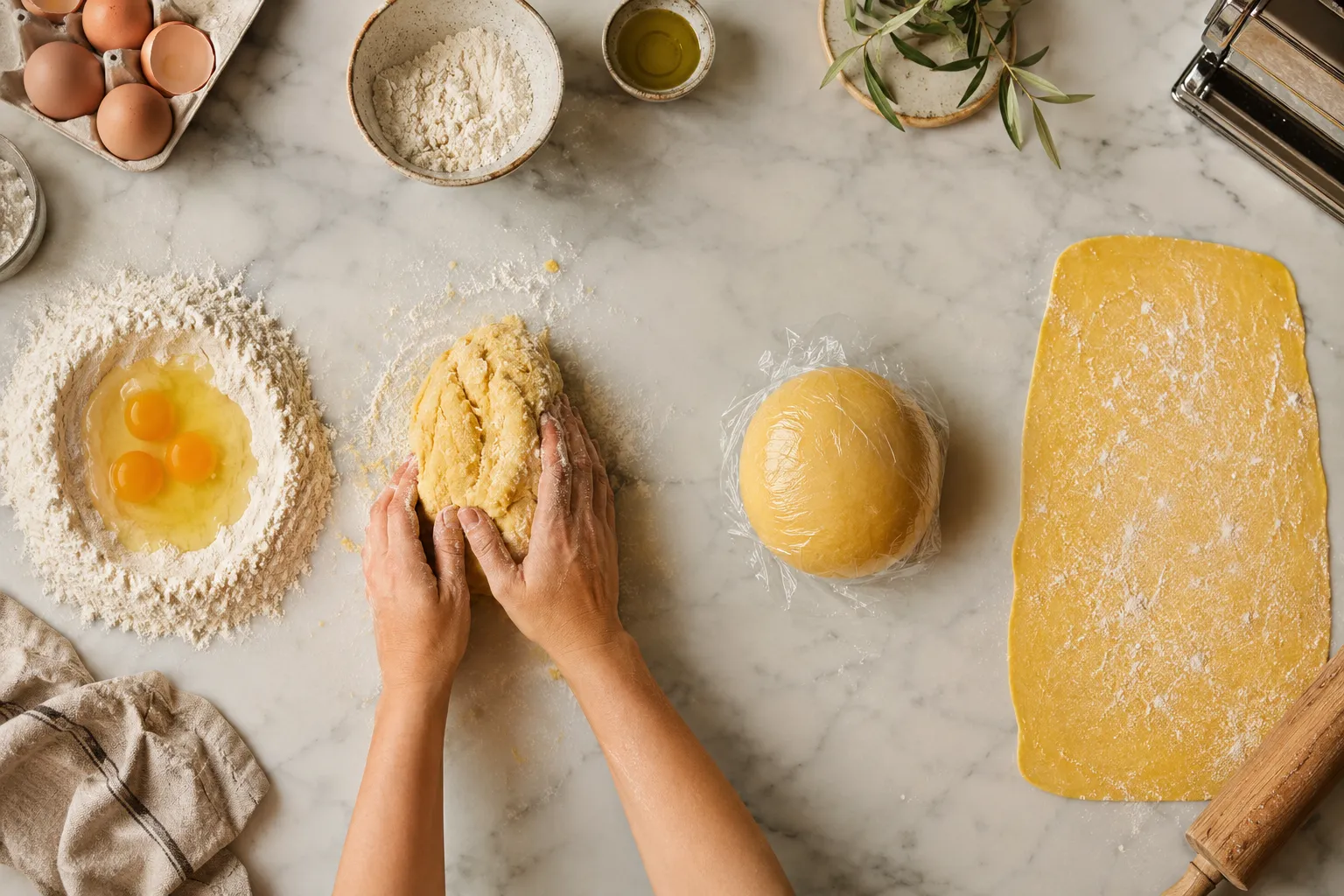 Come Impastare la Pasta all'Uovo a Mano